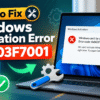 Windows activation error 0x803F7001 on the Windows Activation settings page